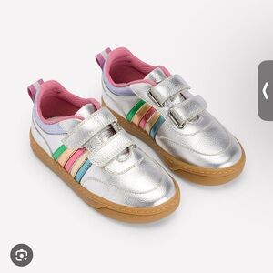 Mini Biden Colourblock Low Tops-Silver Metallic